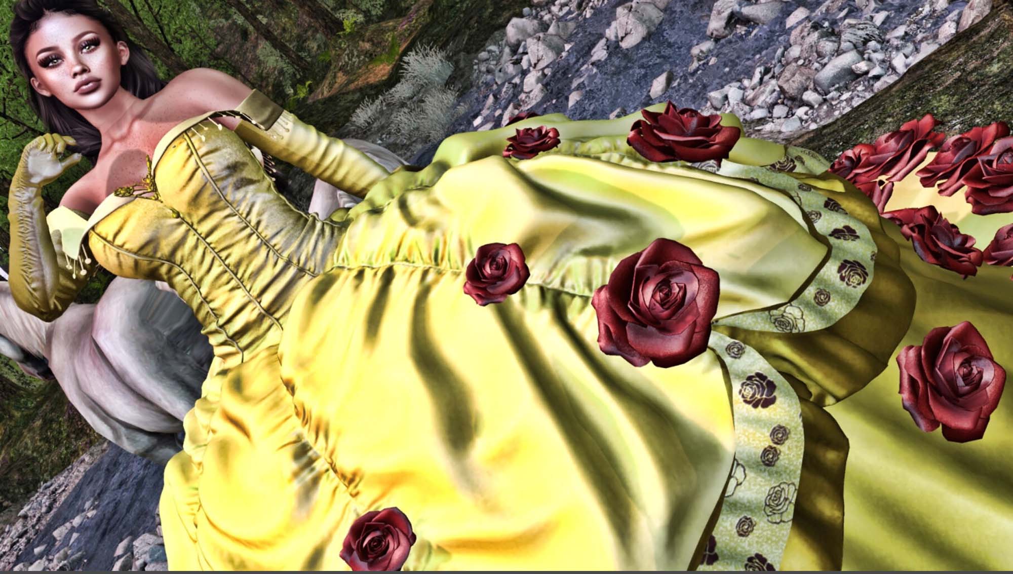 Bella collection. Картинки Белль в платье из роз. Миззи 2022. Bella blog.