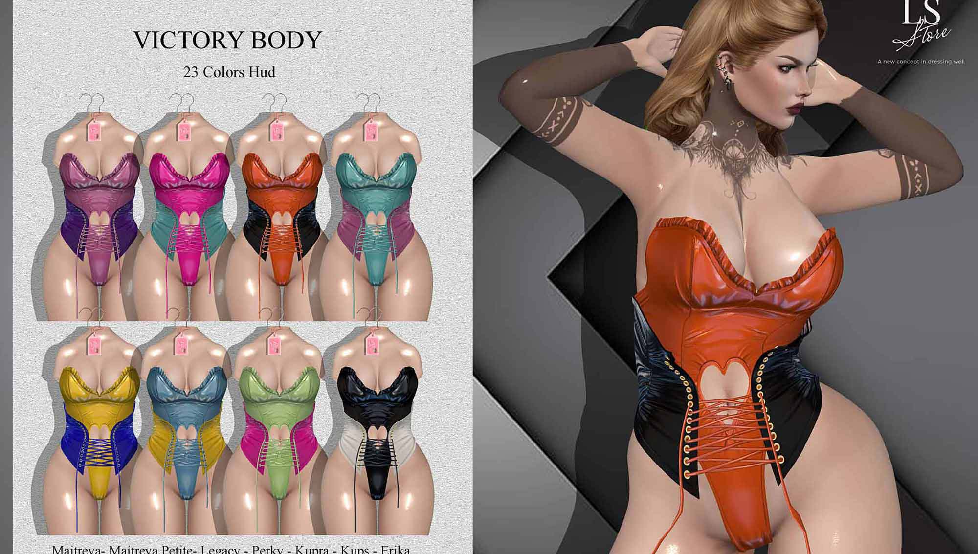 New body 1 1. Gothin Queen Devil lingerie Set Victorian body.