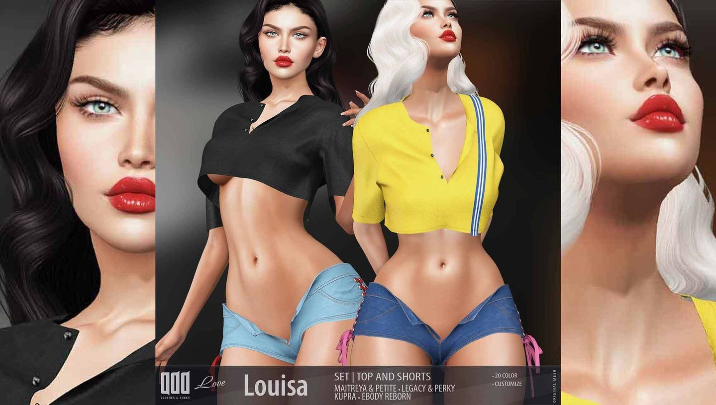 ADD. Louisa Set – NEW

ADD

New release -  Louisa Set

Exclusive for this round of Cosmopolitan Event (May 02 - May 15 / 2022)

- 20 color
- customize
- Maitreya + Petite
- Legacy + Perky
- Kupra
- eBODY REBORN
- Bigpack - 2100 LS
- Fatpack - 1200 LS
- Single - 250 LS

Cosmopolitan Event

 1k Giveaway exclusif YOUTUBE every week !😋

WEBSITETELEPORT

ADD – SHOP

 https://www.youtube.com/watch?

⭐ join Discord: https://discord.gg/xmHfRpD

 #ADDsl #bestsecondlife #NewSL #Secondlife #secondlifefashion #SL #slblogging

https://media-sl.com/?p=147475