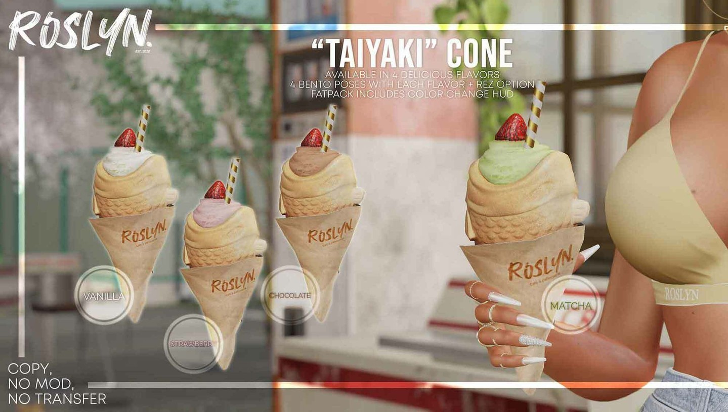 Roslyn. Kegel „Taiyaki“ – NEU Roslyn roslyn. "Taiyaki" ConeDiese niedliche Eistüte ist jetzt beim Ota-Con-Event erhältlich! Unsere Taiyaki-Kegel gibt es in 4 köstlichen Geschmacksrichtungen: Schokolade, Matcha, Erdbeere und Vanille! Jede Geschmacksrichtung kommt mit 4 Bento-Holds/Animationen und einer Rezz-Option. Resizer enthalten. Fatpack enthält Farbwechsel-HUD. Kopieren ⭐ Discord beitreten: https://discord.gg/xmHfRpD #bestsecondlife #NewSL #Roslyn #Secondlife #secondlifeMode #SL #slbloggen

https://media-sl.com/? P = 147659
