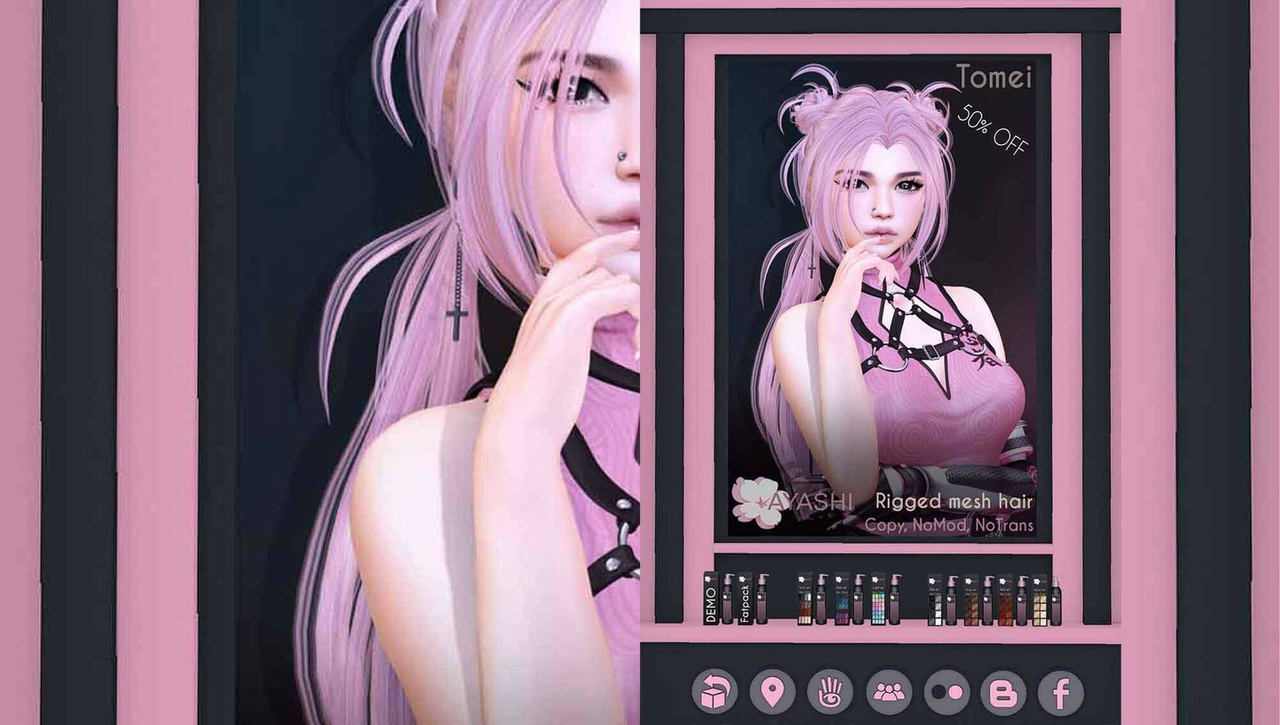 Tomei hair with 50% OFF

Ayashi

Every month one of previous release special for The Outlet: A Seraphim Infinity Event with 50% off

This month with 50% off you can buy Tomei hair.

Taxi to The Outlet 

 1k Giveaway exclusif YOUTUBE every week !😋

WEBSITETELEPORT

 Ayashi – SHOP

 https://www.youtube.com/watch?v=A308nddhwfA

Social networks, Teleport Shop and Marketplace

⭐ join Discord: https://discord.gg/xmHfRpD

 #Ayashisl #bestsecondlife #NewSL #PromoSL #SaleSL #SaleSL #Secondlife #secondlifefashion #SL #slblogging

https://media-sl.com/?p=150205