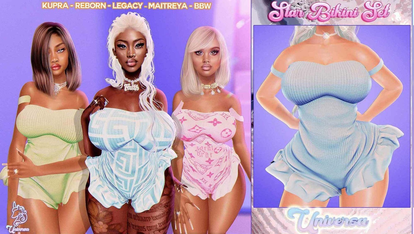 UNIVERSA. Star Bikini Set – NEW UNIVERSA ✨💖 NEW RELEASE @ Planet29 Event💖✨ HEY UNIVERSA BABES✨ Star Bikini Set ხელმისაწვდომი იქნება @ The Planet29 EVENT✨ ეს საყვარელი, მხიარული, ზოლიანი ბიკინი მოდის 8 ფერის ტოტალური და 7 ფერის ნიმუშით. მორგებულია: Kupra, Legacy, Reborn, Maitreya, BBW & Bodies.Love ⭐ შეუერთდი Discord: https://discord.gg/xmHfRpD #bestsecondlife #NewSL #Secondlife #secondlifeმოდა #SL #slblogging #UNIVERSA

https://media-sl.com/?p=151428