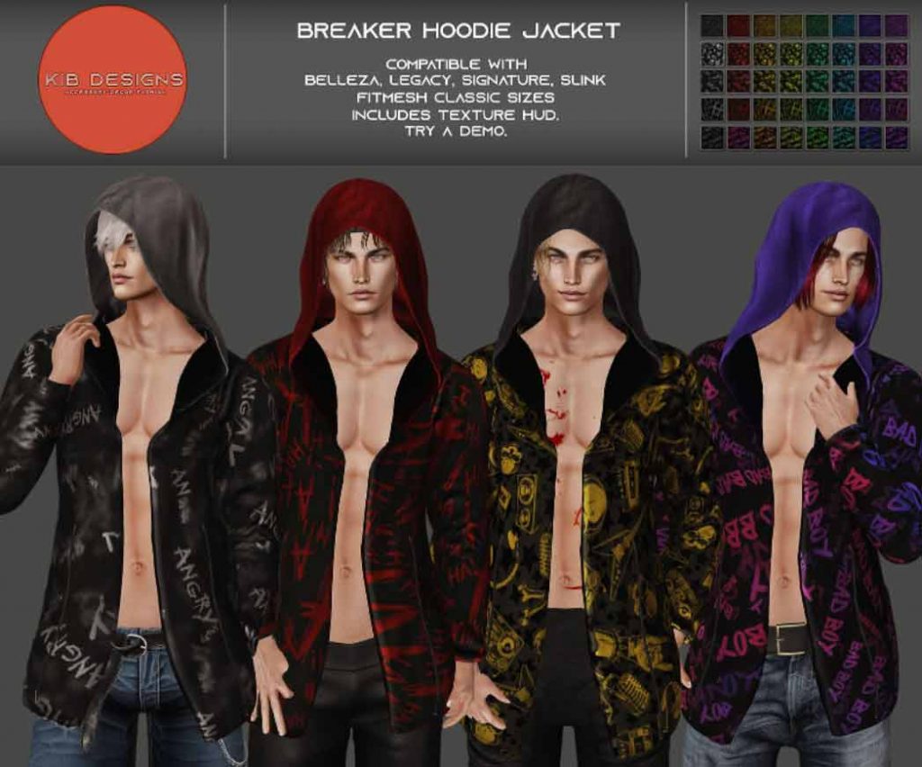 KiB Designs. Breaker Hoodie Jacket - NEW MEN