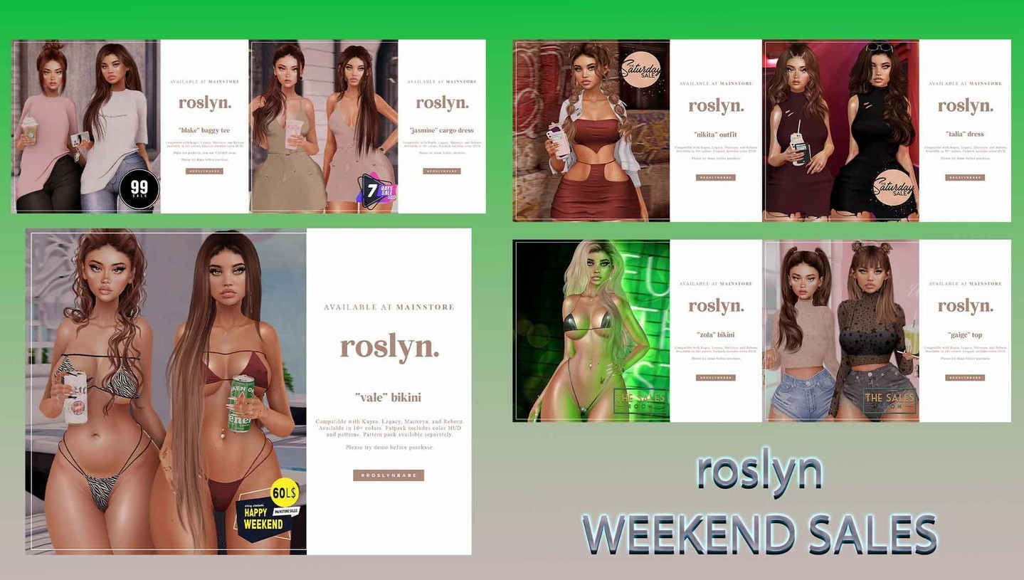 Roslyn. Weekendverkoop! Roslyn 1k Giveaway exclusief YOUTUBE elke week!secondlife #NieuwSL #Roslyn #Secondlife #secondlifemode #SL #sblogging

https://media-sl.com/?p=154616