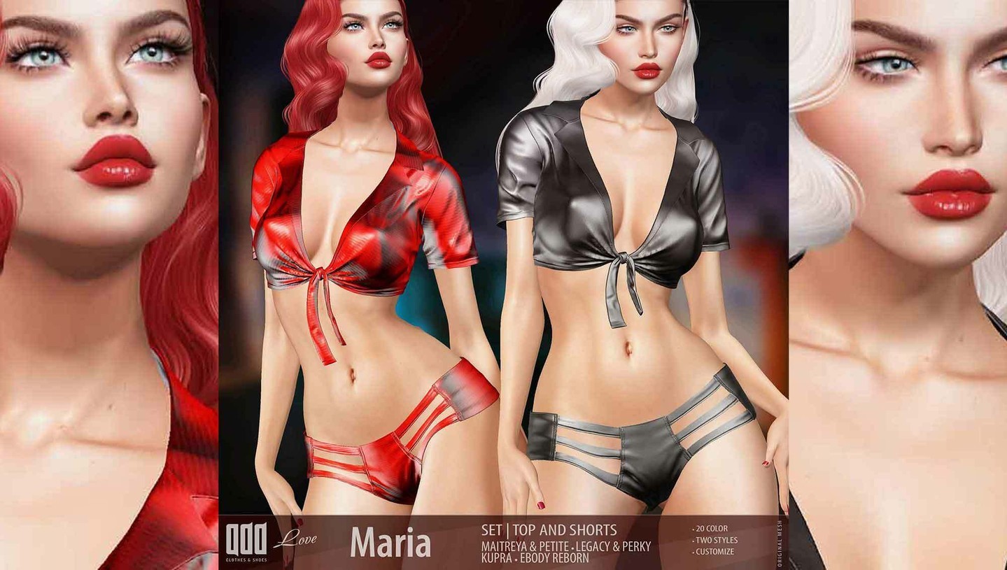 ADD. Maria Set – NEW

ADD

New release -  Maria SetExclusive for this round of Kinky Event (June 28 - July 23 / 2022)

- 20 colors
- two styles
- customize
- Maitreya & Petite
- Legacy & Perky
- Kupra
- eBODY REBORN
- Fatpack
- Single Color

Kinky Event

 1k Giveaway exclusif YOUTUBE every week !😋

WEBSITETELEPORT

ADD – SHOP

 https://www.youtube.com/watch?v=AcoMEOZPxuY

Social

⭐ join Discord: https://discord.gg/xmHfRpD

 #ADDsl #bestsecondlife #NewSL #Secondlife #secondlifefashion #SL #slblogging

https://media-sl.com/?p=155699