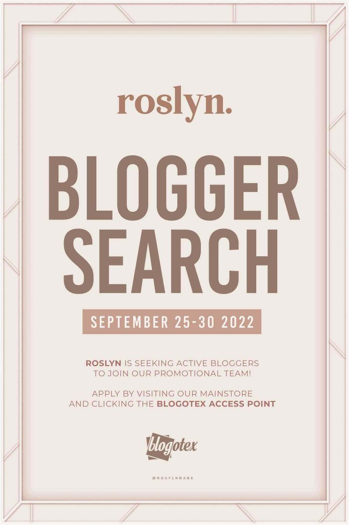 रोझलिन फॉल 2022 ब्लॉगर शोध ♥
