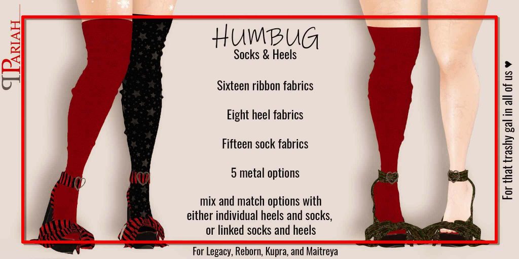 .:.Pariah.:. Humbug Heels & Socks – NEW