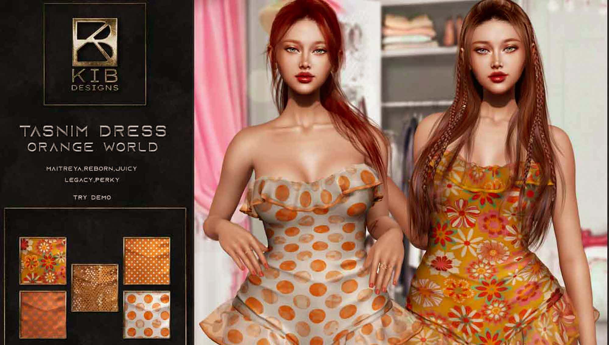 Tasnim Dress Orange World GIFT ⋆ Media-SL.com ⋆ 