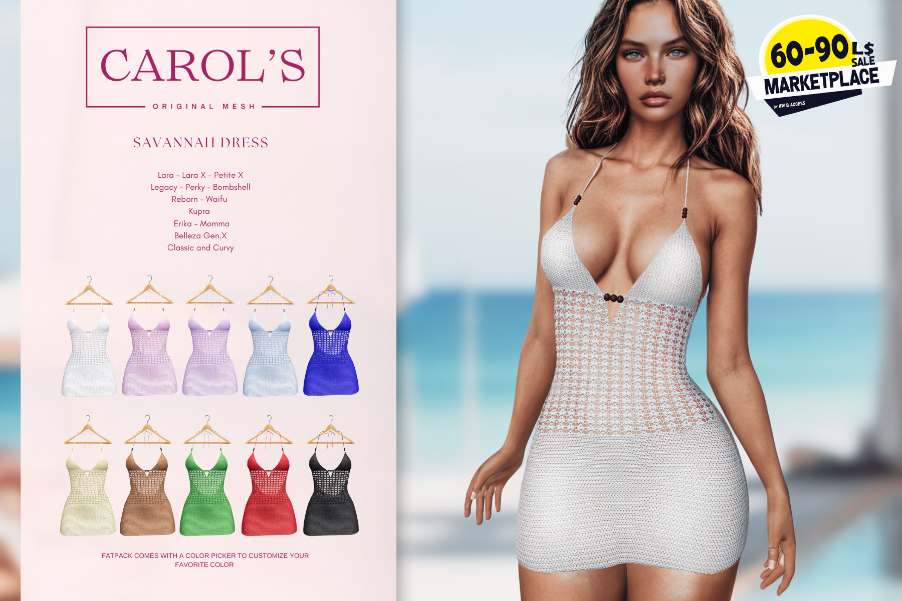 Carols Savannah Dress Hwm Second Life