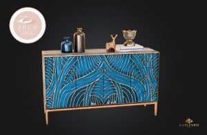 Karlparis Art Deco Cabinet With Gold Accents Furniture Second Life