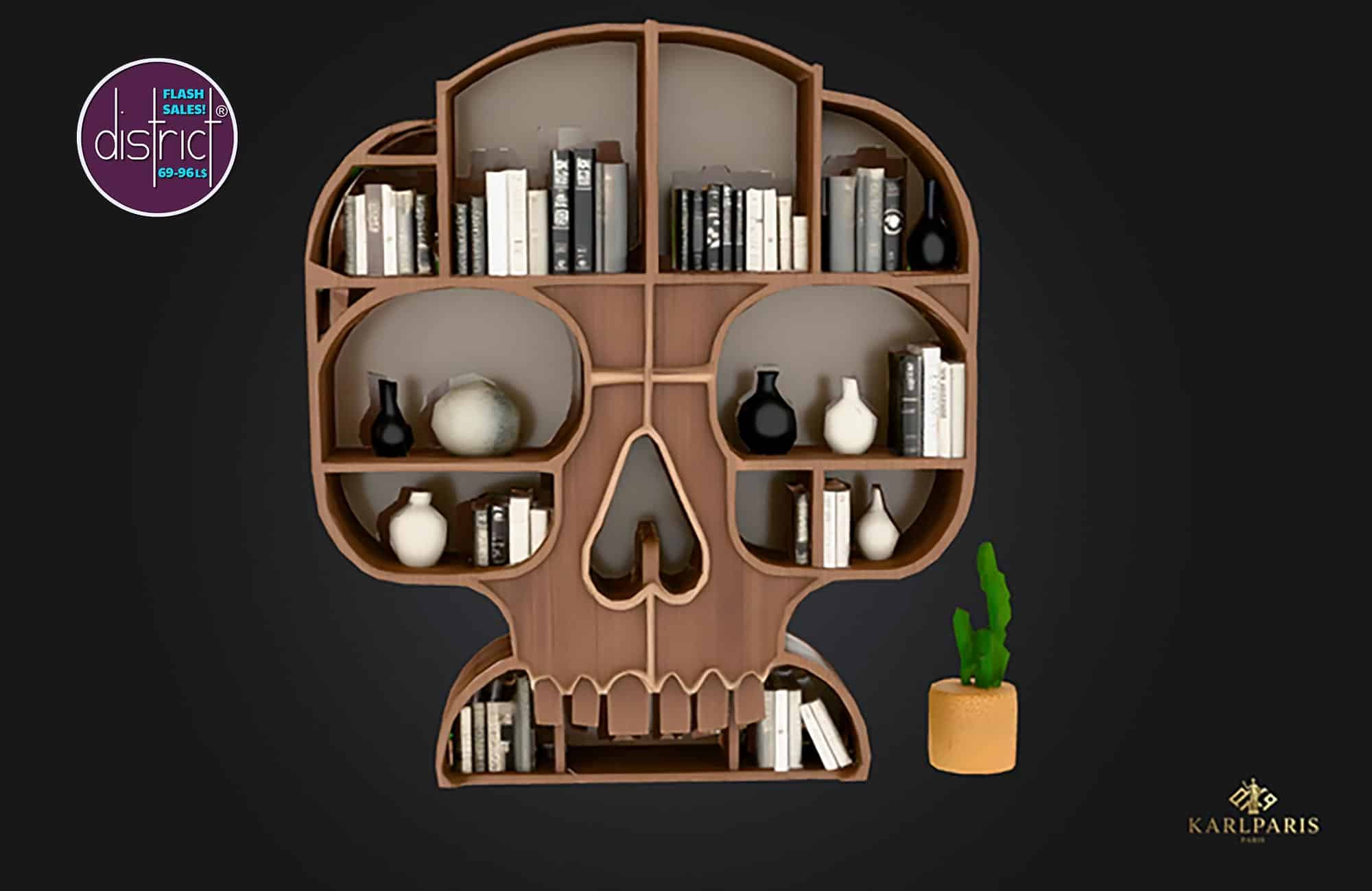 Karlparis Library Skull Shelf Second Life