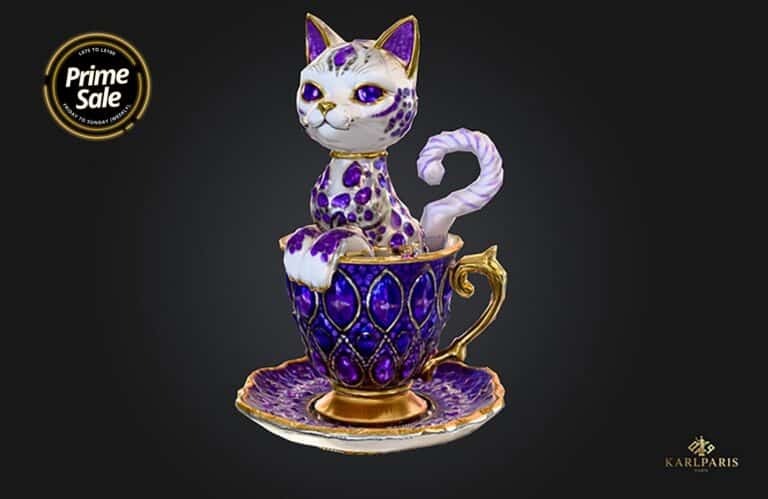 Karlparis Purple Gem Kitty Sculpture Primesale Second Life