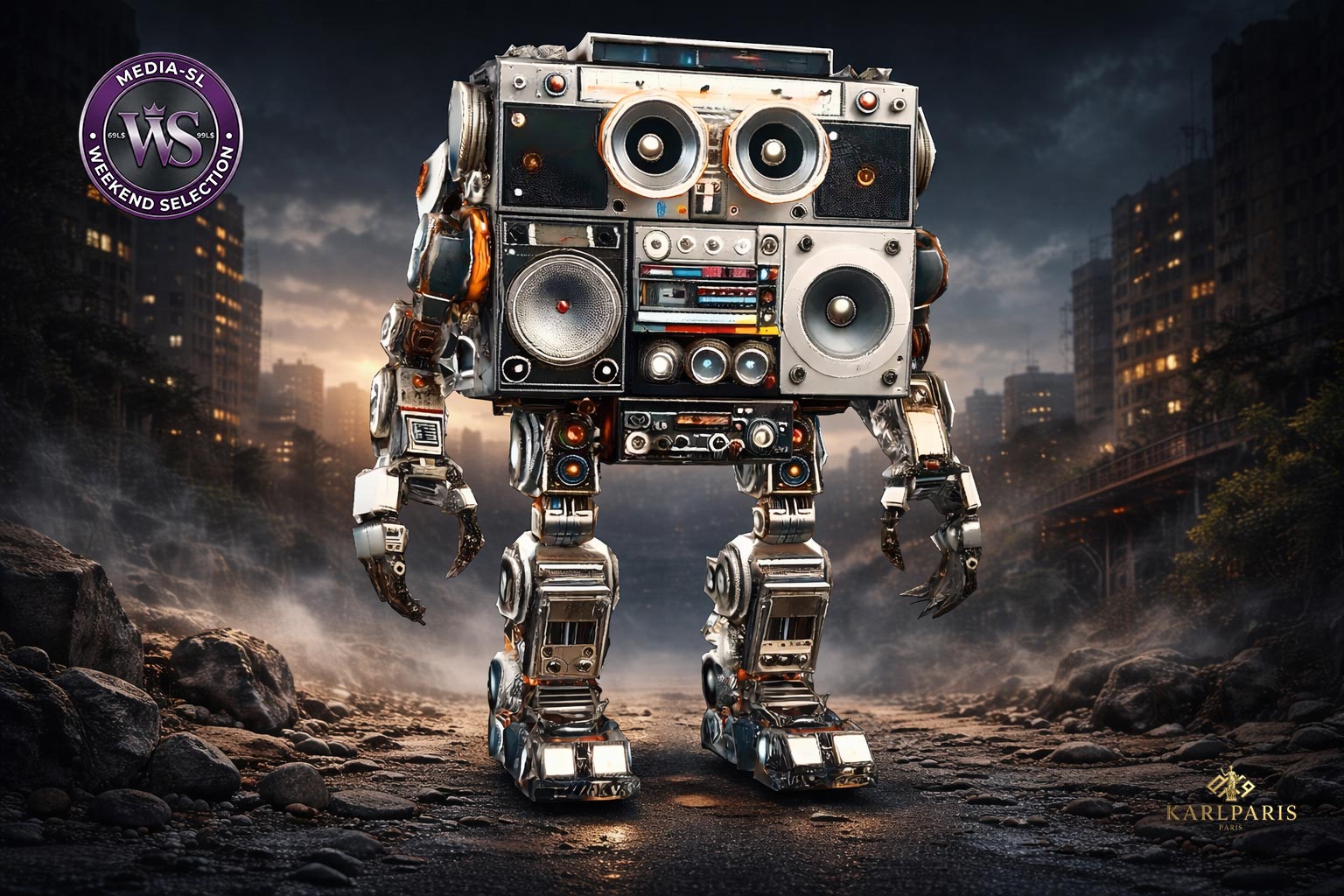 Karlparis Retro Music Robot Speaker Mech Second Life