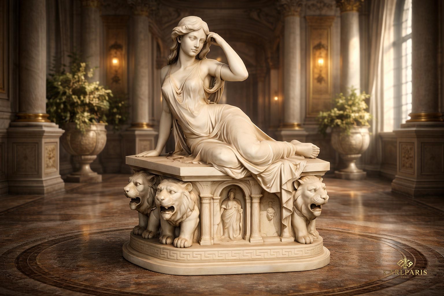 Statue By The Waterfall Second Life