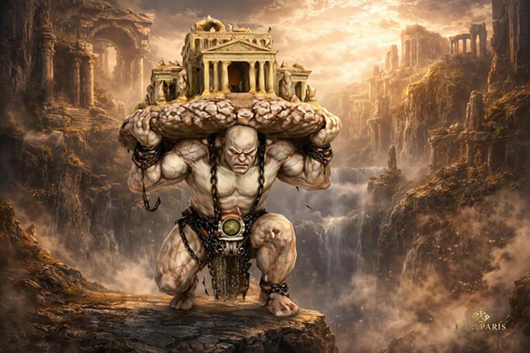 Atlas Titan Temple Mythology Sculpture 1 Second Life