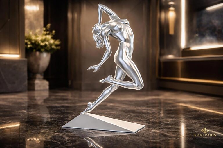 Kinetic Silver Runner Sculpture 1 Second Life