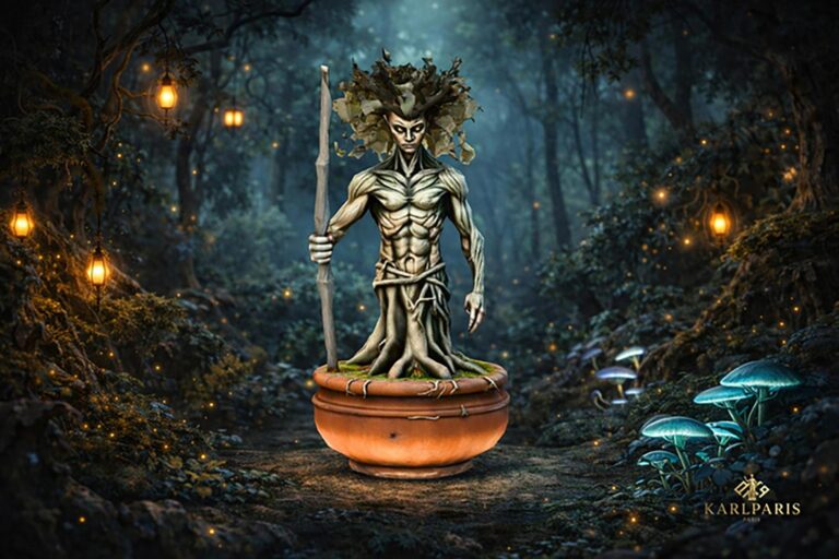 Mythical Tree Guardian Warrior Sculpture 1 Second Life