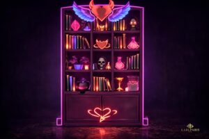 Neon Winged Heart Cabinet 2 Second Life