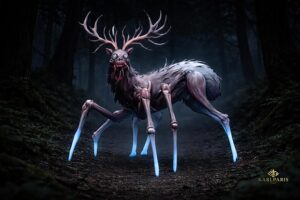 Nightmarish Stag Abomination Eldritch Deer Horror Dark Fantasy Creature 1 Second Life