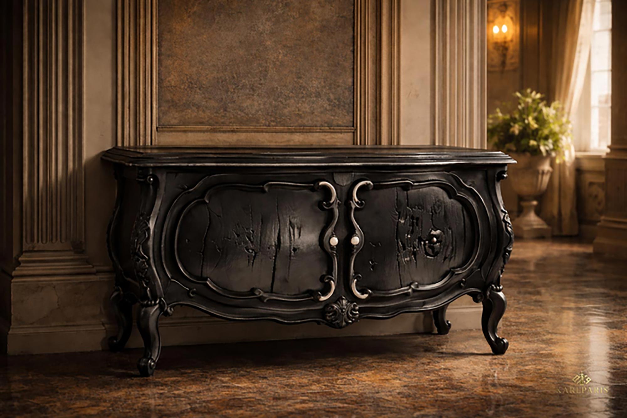 Noir Baroque Gothic Credenza 1 Second Life