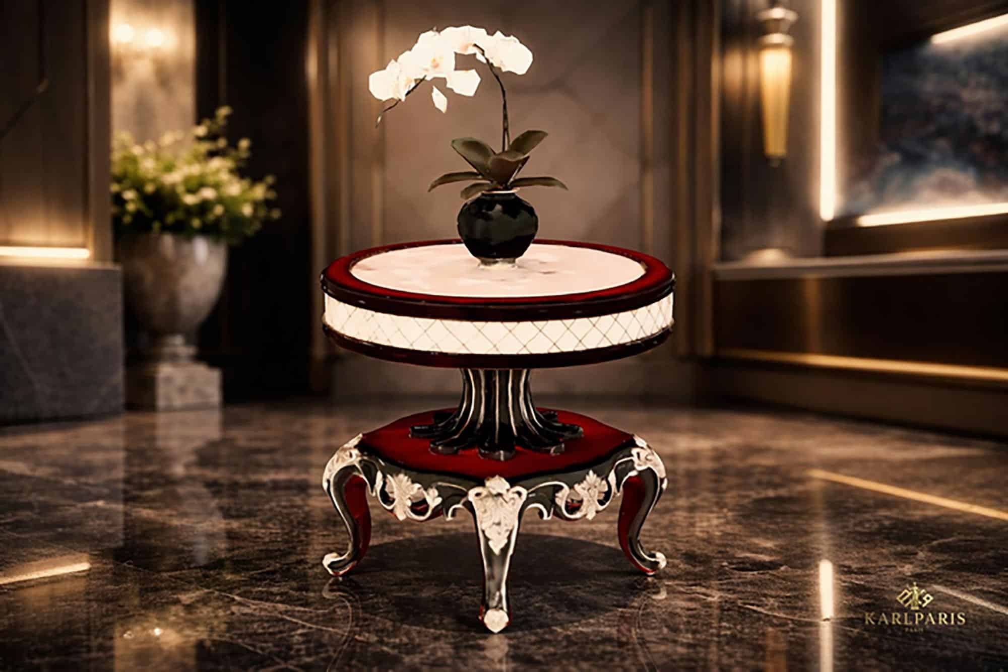 Velvet Orchid Pedestal Table 1 Second Life