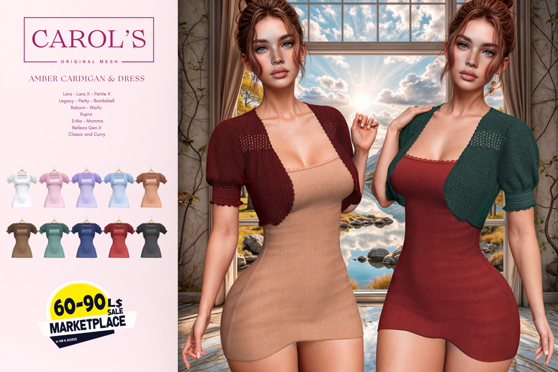 Carols Amber Cardigan Dess Hwm Second Life