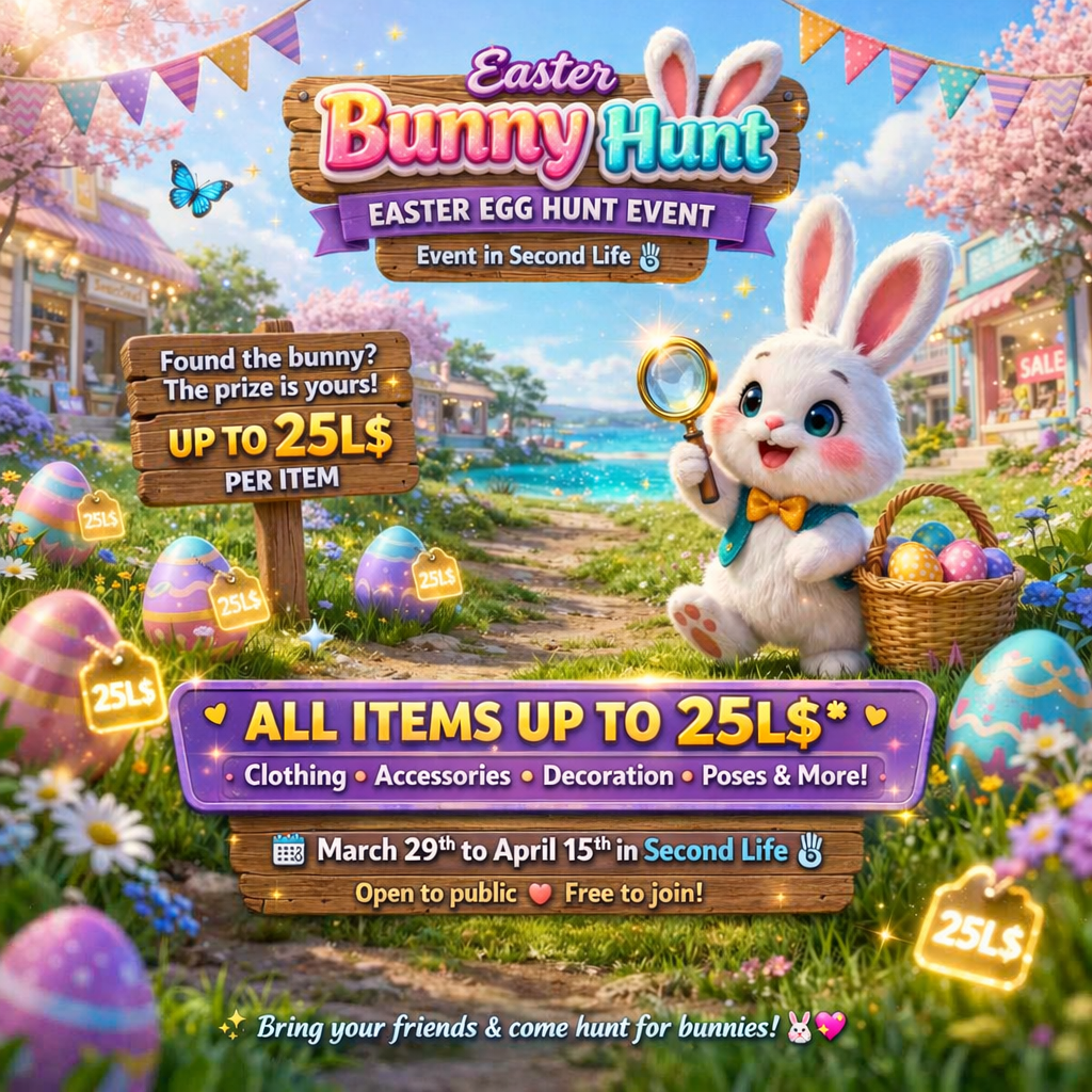 Easter Rabbit Hunt Banner Second Life