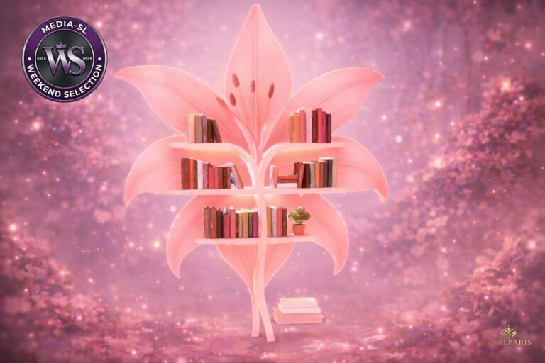 Karlparis Bloom Lily Bookshelf Second Life