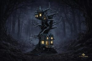 Haunted Tree House Dark Fantasy Gothic Forest Dwelling. 1 Second Life