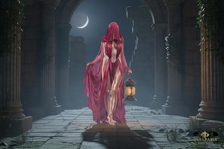 Mystic Veiled Priestess Statue 1 Second Life