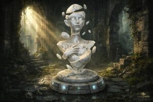 Shattered Marble Goddess Floating Fragment Bust 1 Second Life