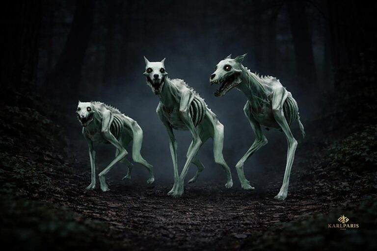 Undead Hound Pack Skeletal Feral Horror Dark Fantasy Creatures 1 Second Life
