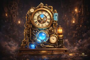 Chrono Arcane Steampunk Clock Second Life
