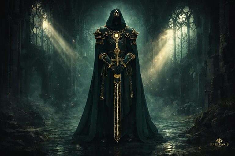 Dark Hooded Knight Fantasy Medieval Statue 1 Second Life