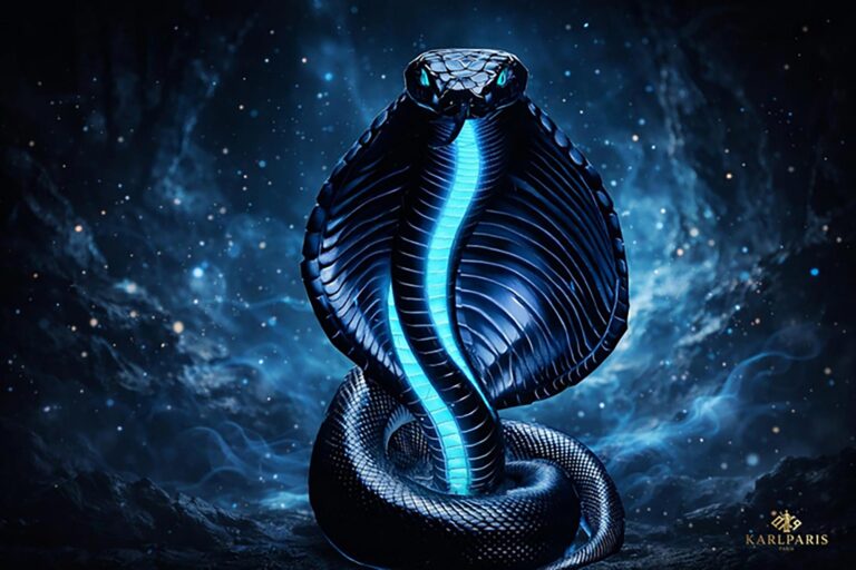 Glowing Cobra Dark Snake Statue Second Life