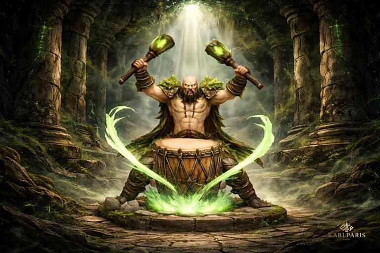 Karlparis Fantasy War Drummer Statue 1 Second Life