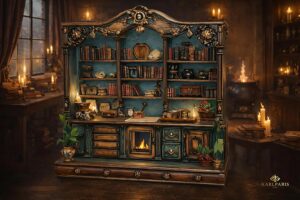 Karlparis Vintage Library Cabinet 1 Second Life