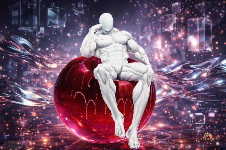 Minimalist Male Cherry Sculpture Second Life