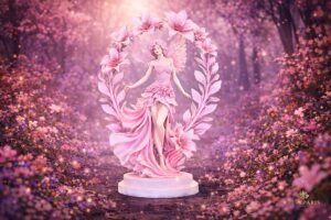 Pink Blossom Fairy Sculpture 1 Second Life