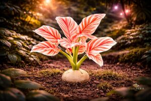 Red White Striped Foliage Plant Second Life