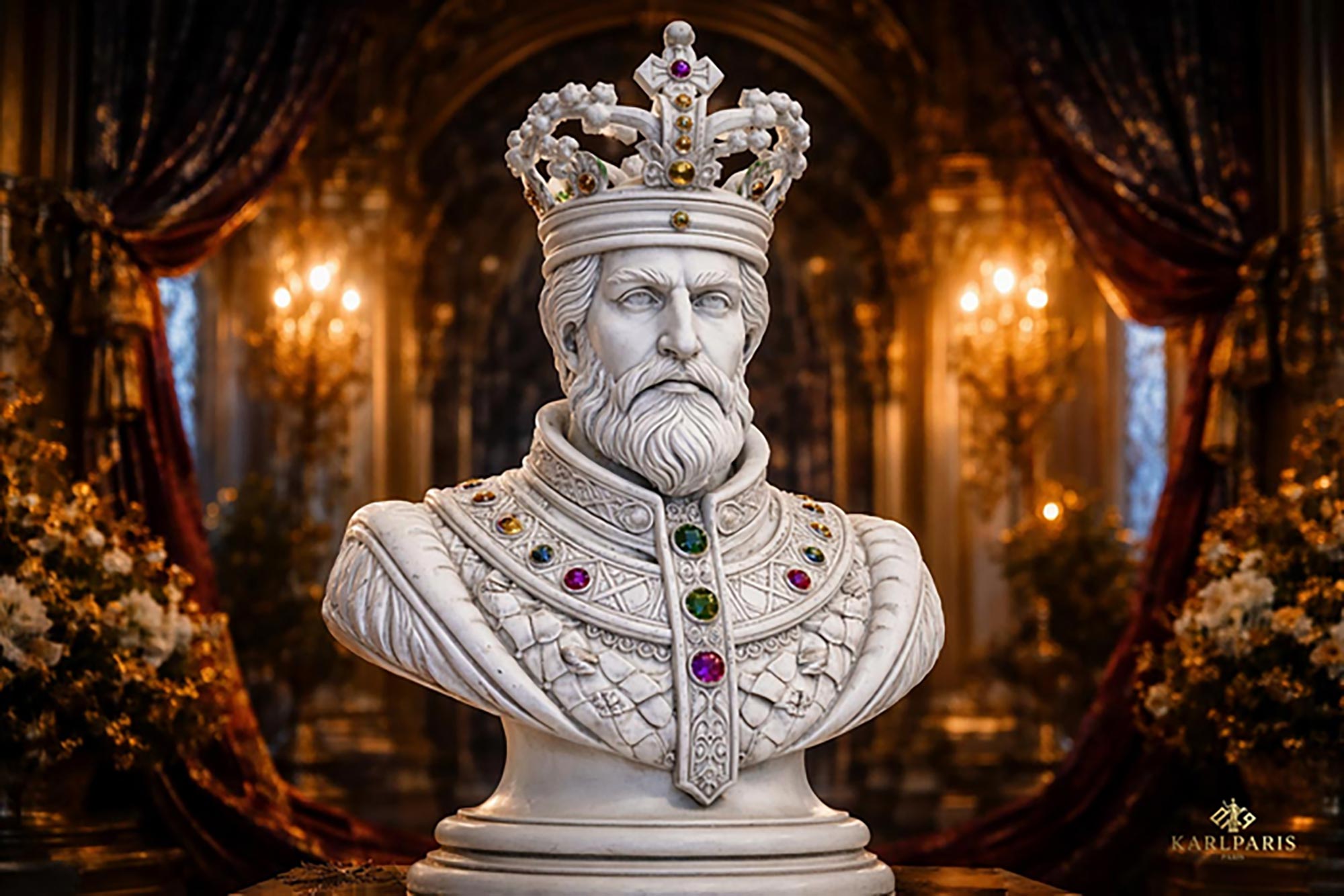 Royal King Marble Bust Second Life