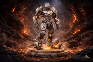 Stone Tech Guardian Scifi Statue 1 Second Life