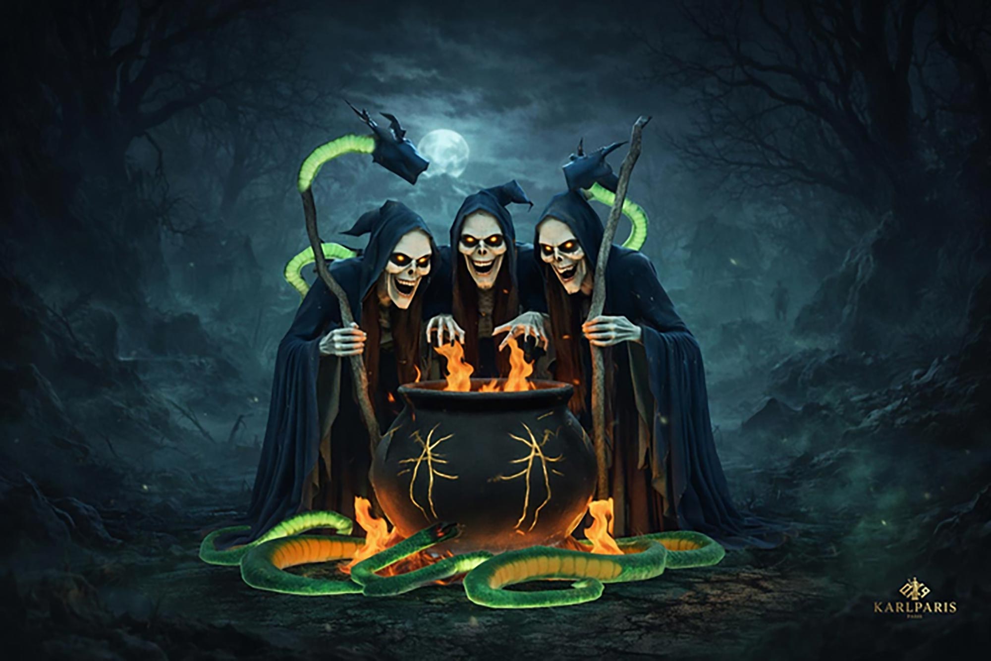 Undead Witch Coven Black Cauldron Dark Fantasy. 1 Second Life