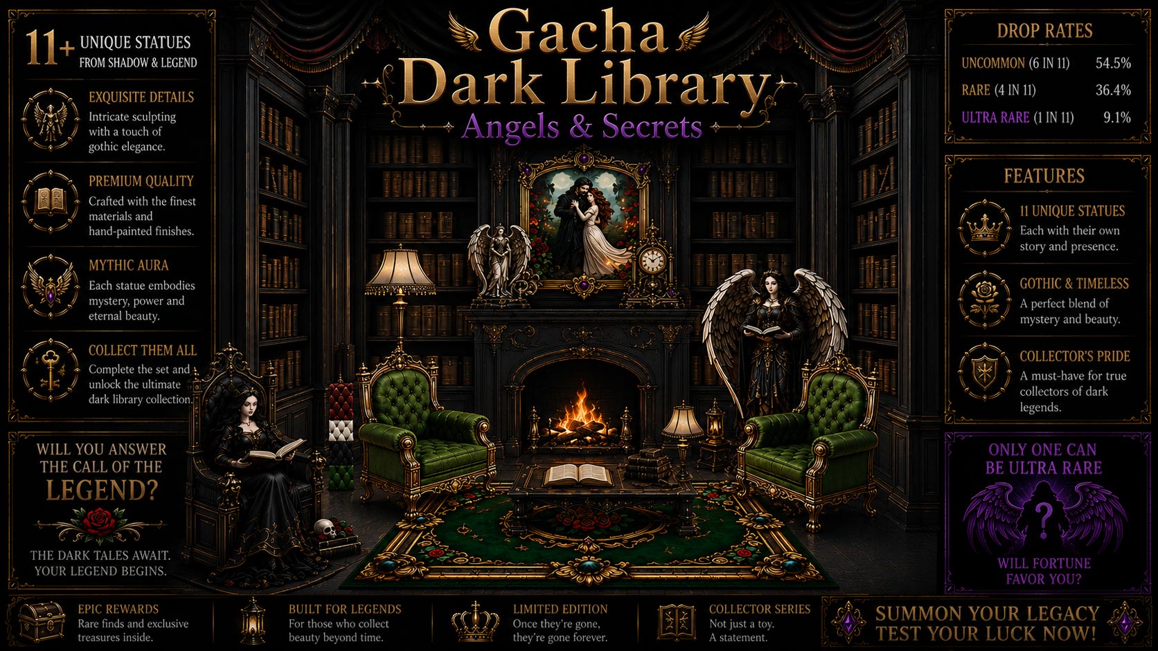 Gacha Dark Library Angels Secrets Second Life