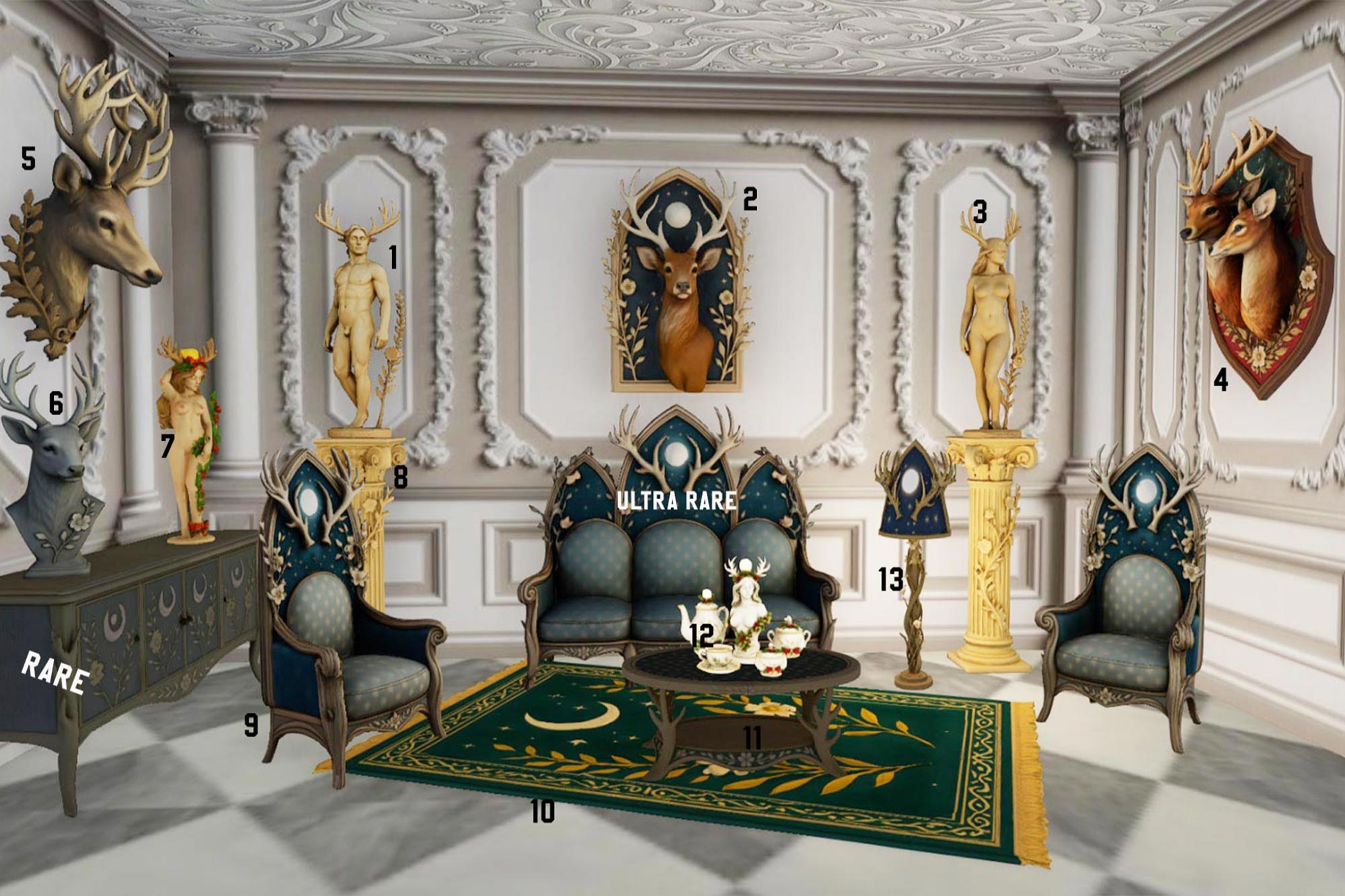 Gacha Sacred Deer Hall Woodland Fantasy Second Life