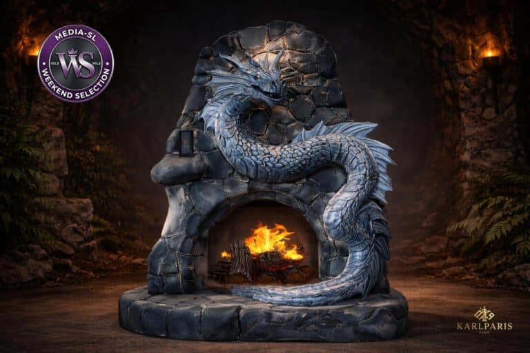 Karlparis Serpent Dragon Fireplace Second Life