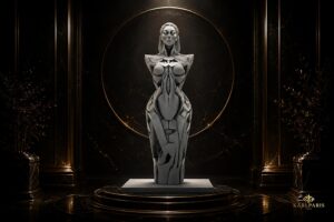 Abstract Gothic Woman Modern Cubist Fantasy Statue 1 Second Life