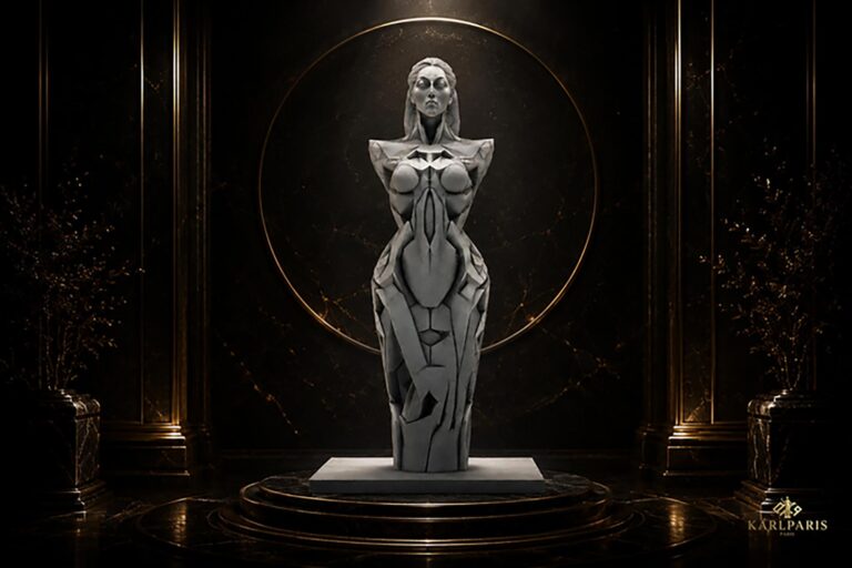 Abstract Gothic Woman Modern Cubist Fantasy Statue 1 Second Life