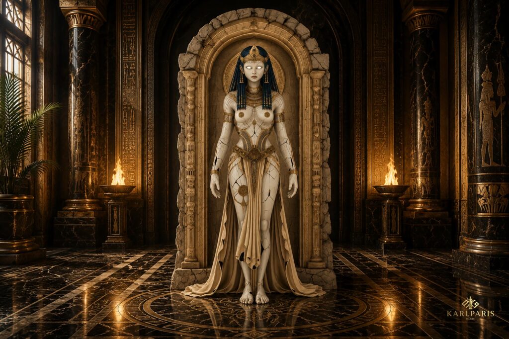Ancient Egyptian Goddess Mystical Temple Fantasy Figurine Second Life