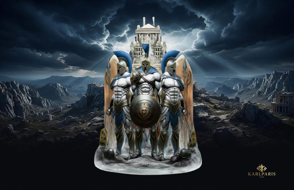 Ancient Spartan Guardians Artwork Mythological Warrior Shield Wall Art Second Life